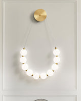 Modern Necklace Loop Brass Wall Lamp Integrated LED Minimalist Indoor Sconce Lighting