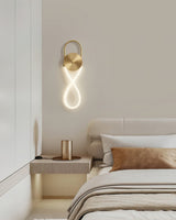 Modern Necklace Loop Brass Wall Lamp Integrated LED Minimalist Indoor Sconce Lighting