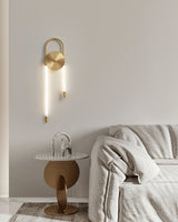 Modern Necklace Loop Brass Wall Lamp Integrated LED Minimalist Indoor Sconce Lighting