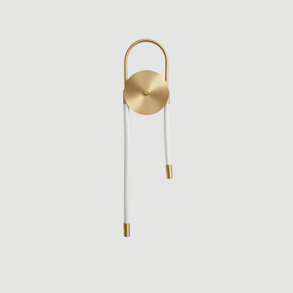 Modern Necklace Loop Brass Wall Lamp Integrated LED Minimalist Indoor Sconce Lighting
