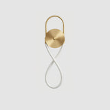 Modern Necklace Loop Brass Wall Lamp Integrated LED Minimalist Indoor Sconce Lighting