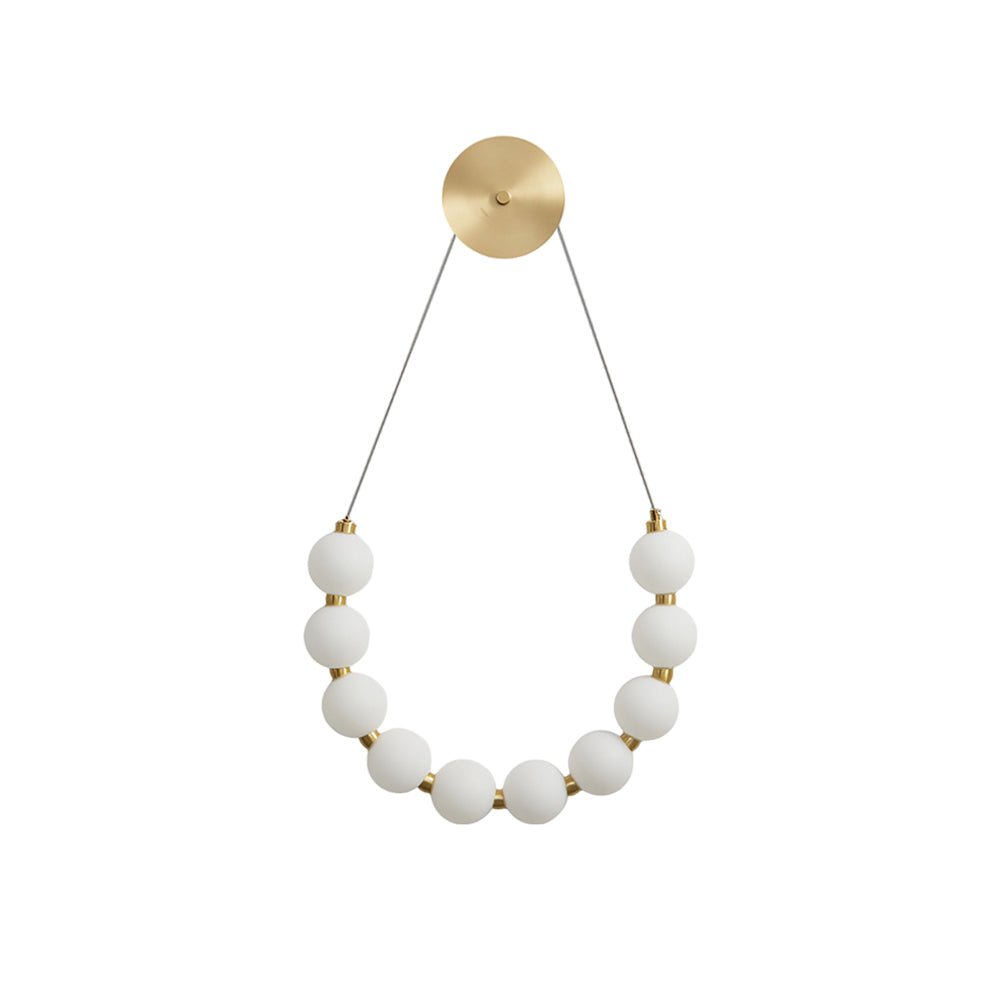 Modern Necklace Loop Brass Wall Lamp Integrated LED Minimalist Indoor Sconce Lighting