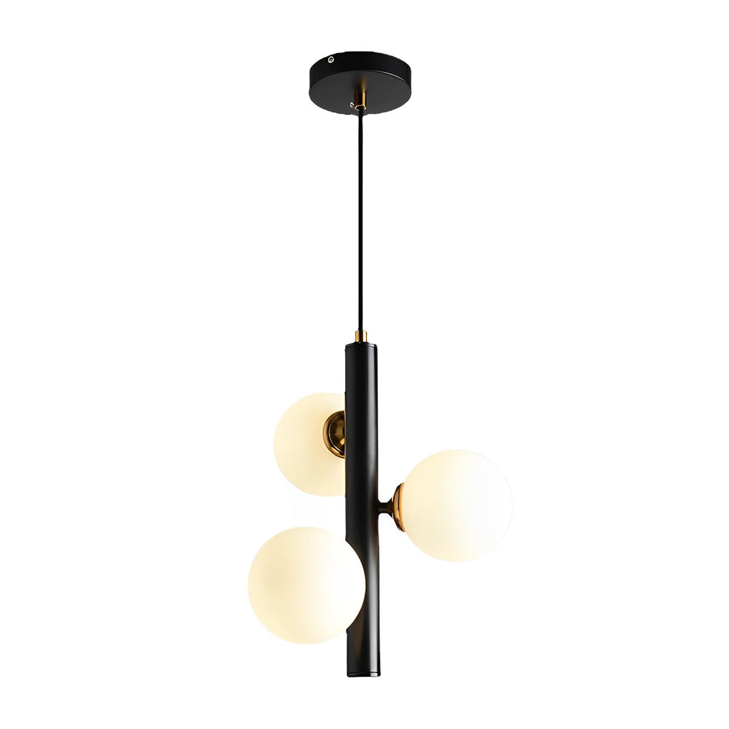 Modern Nordic 3 Glass Globe LED Pendant Light for Dining Room and Living Space