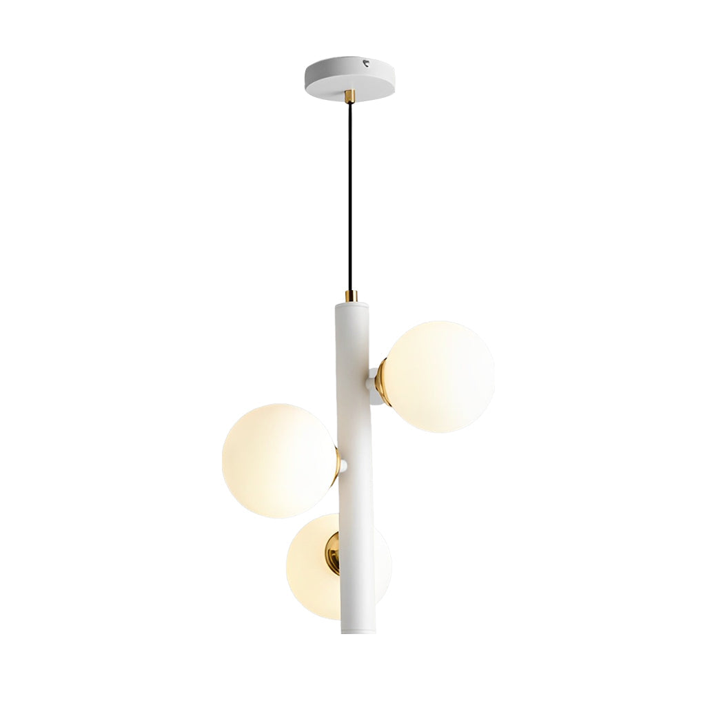 Modern Nordic 3 Glass Globe LED Pendant Light for Dining Room and Living Space