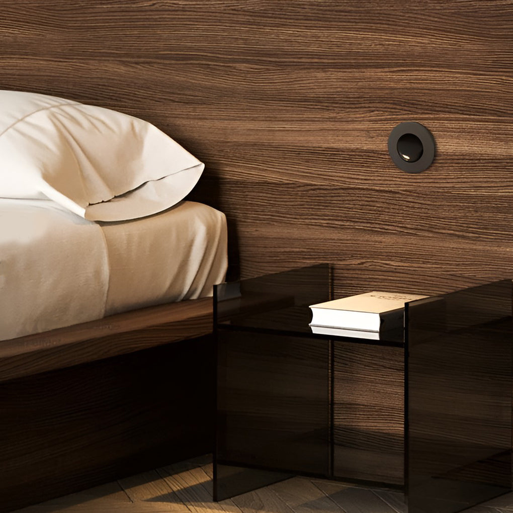 Modern Nordic 3W LED Recessed Wall Sconce with 360 Degree Rotation Adjustable Reading Light