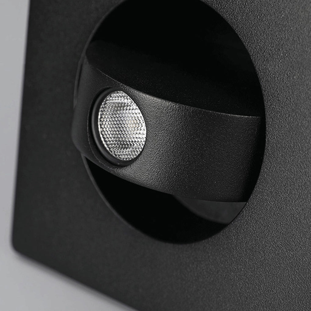 Modern Nordic 3W LED Recessed Wall Sconce with 360 Degree Rotation Adjustable Reading Light