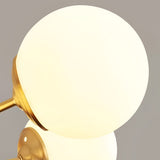 Modern Nordic 6 Light LED Chandelier Three Step Dimming Gold and White Kitchen Island Pendant Light