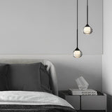Modern Nordic Acrylic Ball Pendant Light Luxury Screw Thread Globe LED Hanging Lamp