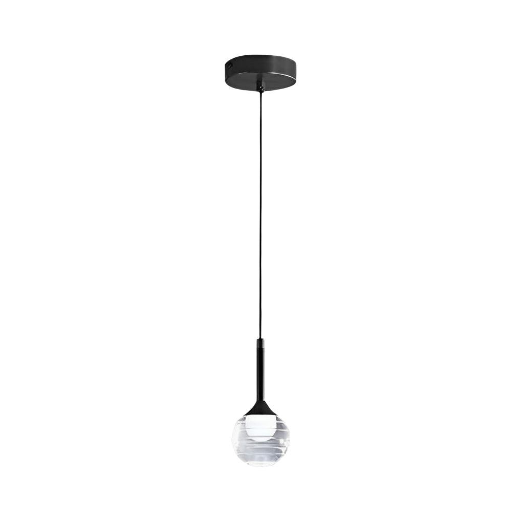 Modern Nordic Acrylic Ball Pendant Light Luxury Screw Thread Globe LED Hanging Lamp