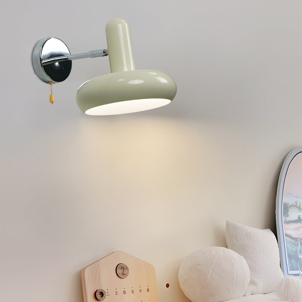 Modern Nordic Adjustable Glass Swing Arm Wall Sconce Dimmable Remote Control Lighting