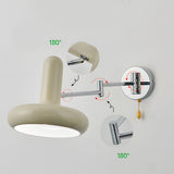 Modern Nordic Adjustable Glass Swing Arm Wall Sconce Dimmable Remote Control Lighting