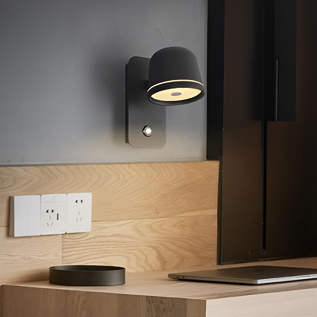 Modern Nordic Adjustable LED Wall Sconce with Stepless Dimming for Bedroom and Living Room