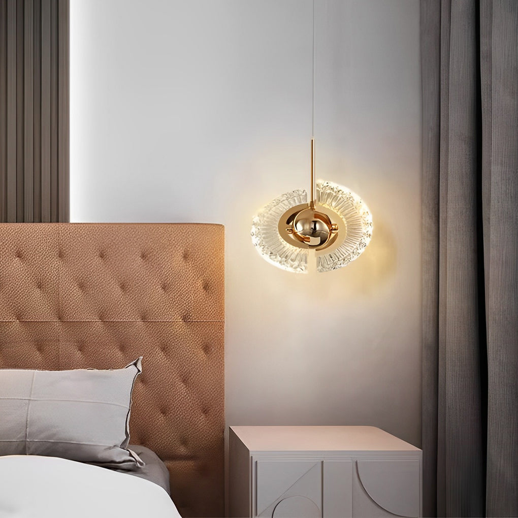Modern Nordic Adjustable Mirror Ball LED Pendant Light with Acrylic Shade for Dining Room and Bedroom