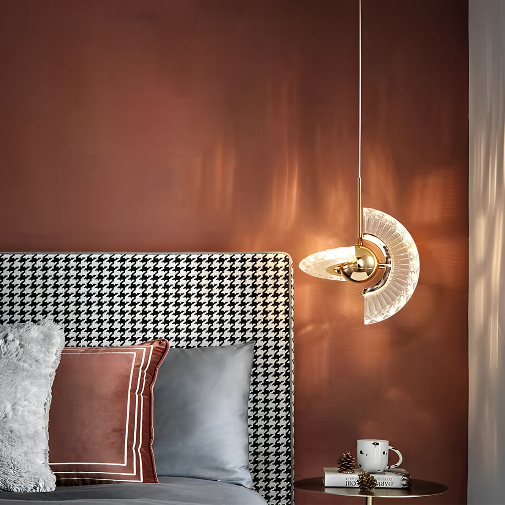 Modern Nordic Adjustable Mirror Ball LED Pendant Light with Acrylic Shade for Dining Room and Bedroom