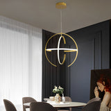 Modern Nordic Adjustable Ring LED Chandelier for Kitchen and Dining Room Pendant Lighting