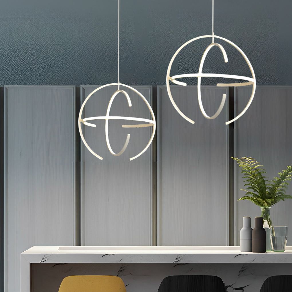 Modern Nordic Adjustable Ring LED Chandelier for Kitchen and Dining Room Pendant Lighting