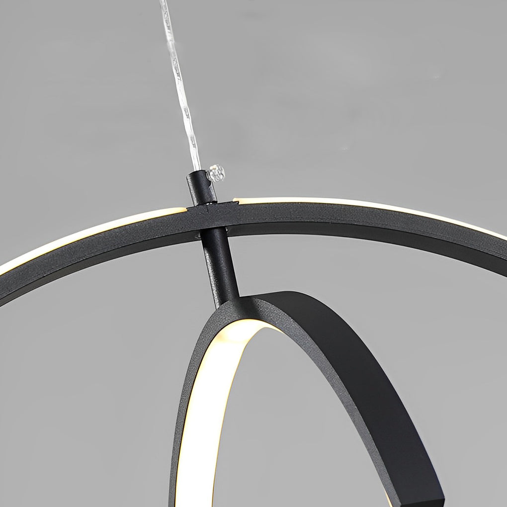 Modern Nordic Adjustable Ring LED Chandelier for Kitchen and Dining Room Pendant Lighting