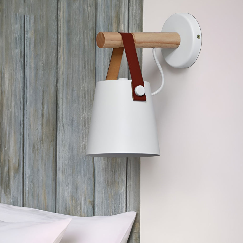 Modern Nordic Aluminum Plug In Wall Sconce Bedside Lamp for Living Room and Bedroom