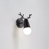 Modern Nordic Antler Deer Head Wall Sconce Indoor Metal Bracket Light for Bedroom