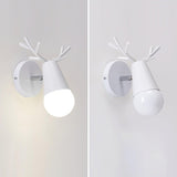 Modern Nordic Antler Deer Head Wall Sconce Indoor Metal Bracket Light for Bedroom