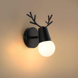 Modern Nordic Antler Deer Head Wall Sconce Indoor Metal Bracket Light for Bedroom