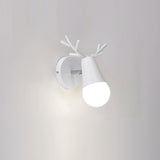 Modern Nordic Antler Deer Head Wall Sconce Indoor Metal Bracket Light for Bedroom