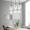 Modern Nordic Art Glass Gradient Pendant Light LED Hanging Fixture for Dining Room