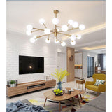 Modern Nordic Bubble Glass Globe Cluster Pendant Light for Contemporary Living Room LED Ceiling Chandelier