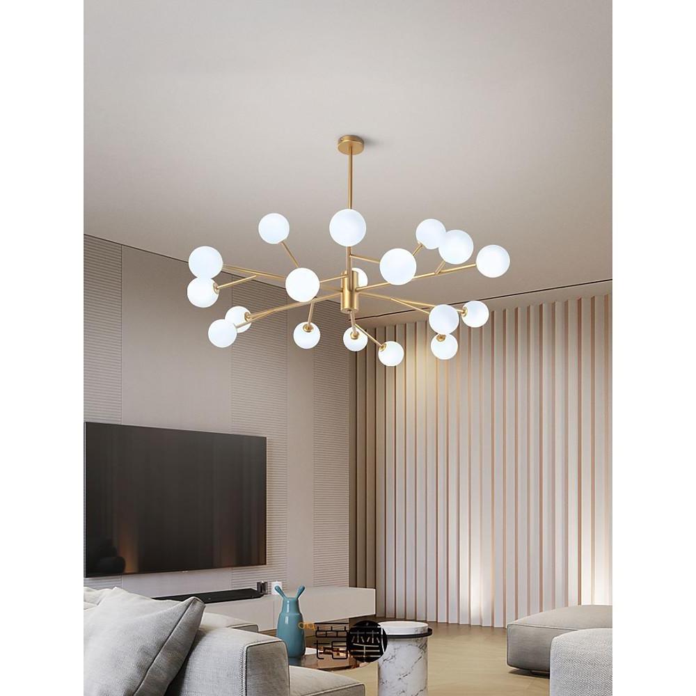 Modern Nordic Bubble Glass Globe Cluster Pendant Light for Contemporary Living Room LED Ceiling Chandelier