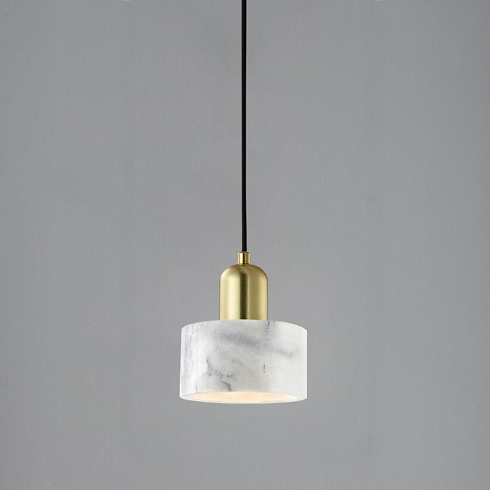 Modern Nordic Ceramic Pendant Light with Marble Stone Shade for Kitchen Island and Dining Room