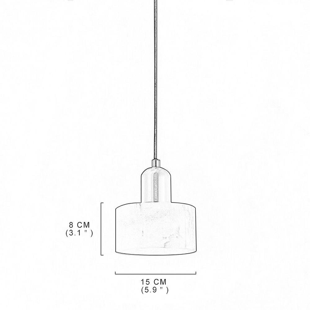 Modern Nordic Ceramic Pendant Light with Marble Stone Shade for Kitchen Island and Dining Room