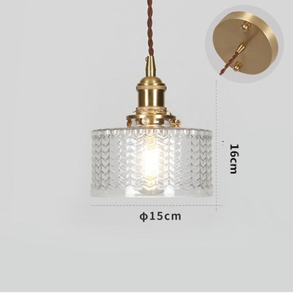 Modern Nordic Circular Glass Pendant Light with Textured Shade for Kitchen Island and Bedroom