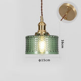Modern Nordic Circular Glass Pendant Light with Textured Shade for Kitchen Island and Bedroom