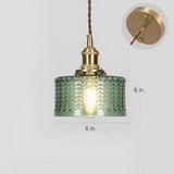 Modern Nordic Circular Glass Pendant Light with Textured Shade for Kitchen Island and Bedroom