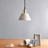 Modern Nordic Cone Ceramic Pendant Light Minimalist Hanging Ceiling Lamp for Kitchen Dining Room