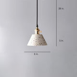 Modern Nordic Cone Ceramic Pendant Light Minimalist Hanging Ceiling Lamp for Kitchen Dining Room
