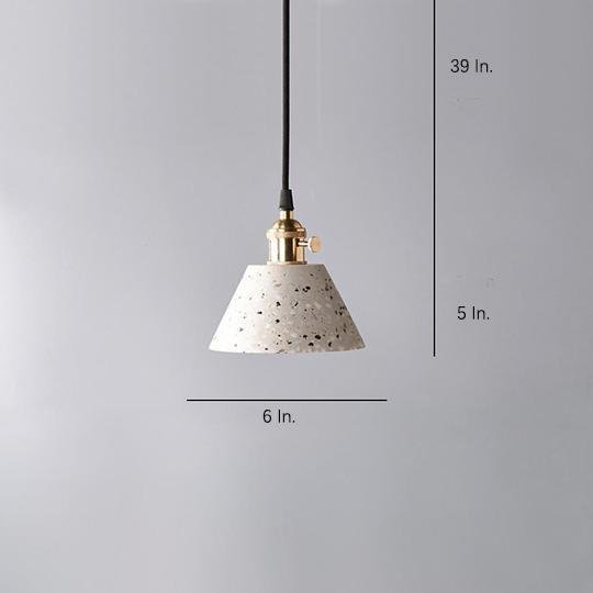 Modern Nordic Cone Ceramic Pendant Light Minimalist Hanging Ceiling Lamp for Kitchen Dining Room