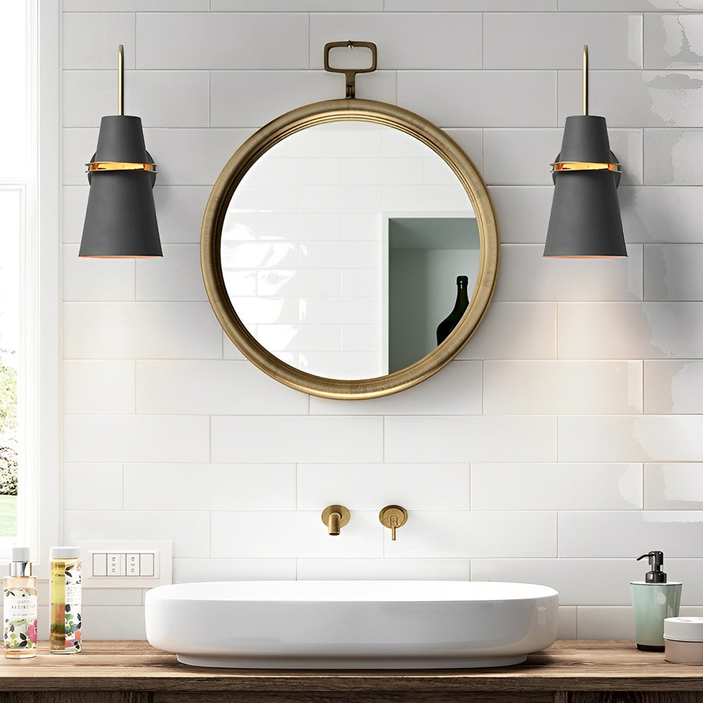 Modern Nordic Creative Iron Wall Sconce Plug in Lighting for Bedroom Living Room and Corridor