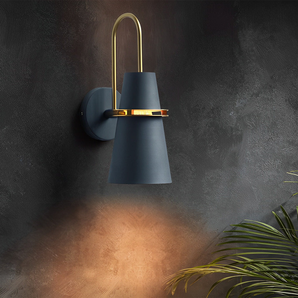 Modern Nordic Creative Iron Wall Sconce Plug in Lighting for Bedroom Living Room and Corridor