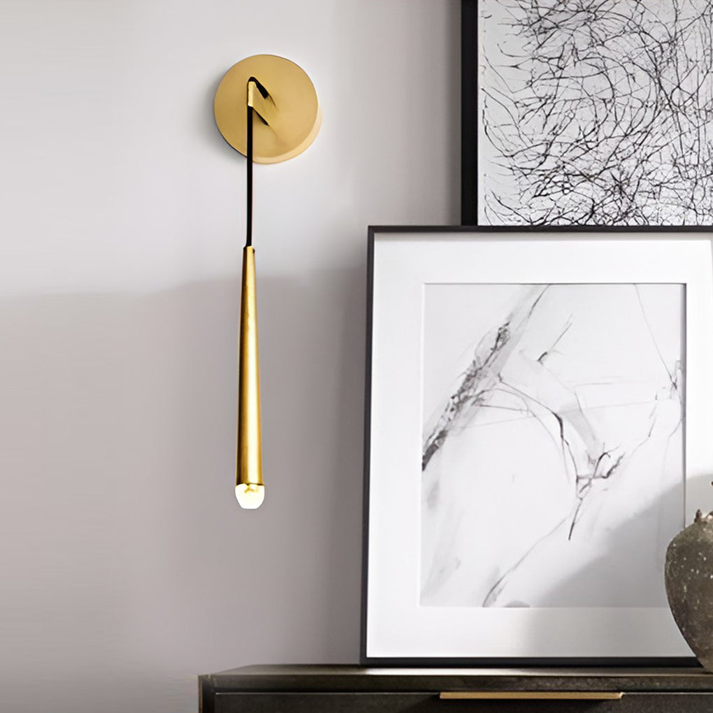 Modern Nordic Crystal LED Strip Wall Sconce Minimalist Gold Black Luxury Lighting