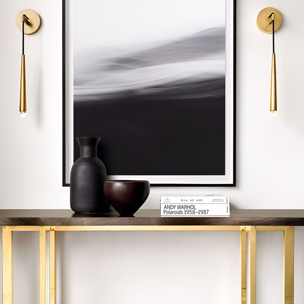 Modern Nordic Crystal LED Strip Wall Sconce Minimalist Gold Black Luxury Lighting