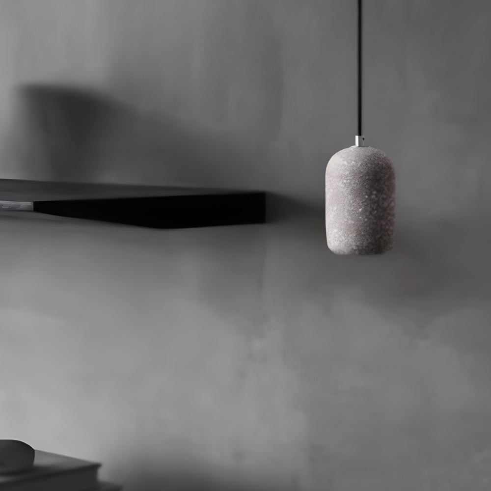 Modern Nordic Cylinder Cement Pendant Light LED Hanging Lamp for Kitchen Island and Dining Room