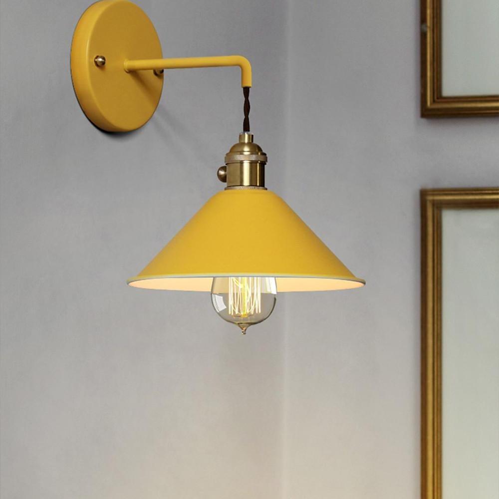 Modern Nordic Dome Wall Sconce Metal Painted LED Sidelight for Bedroom Living Room