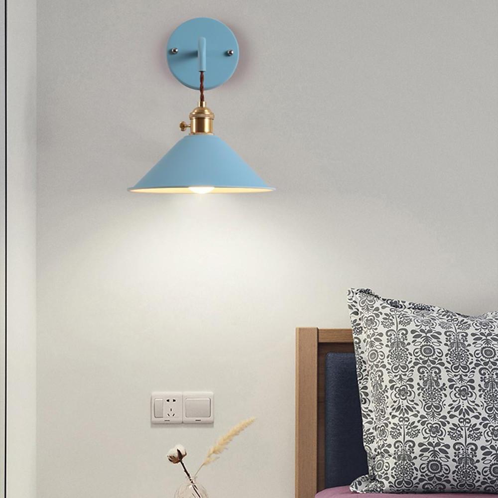 Modern Nordic Dome Wall Sconce Metal Painted LED Sidelight for Bedroom Living Room