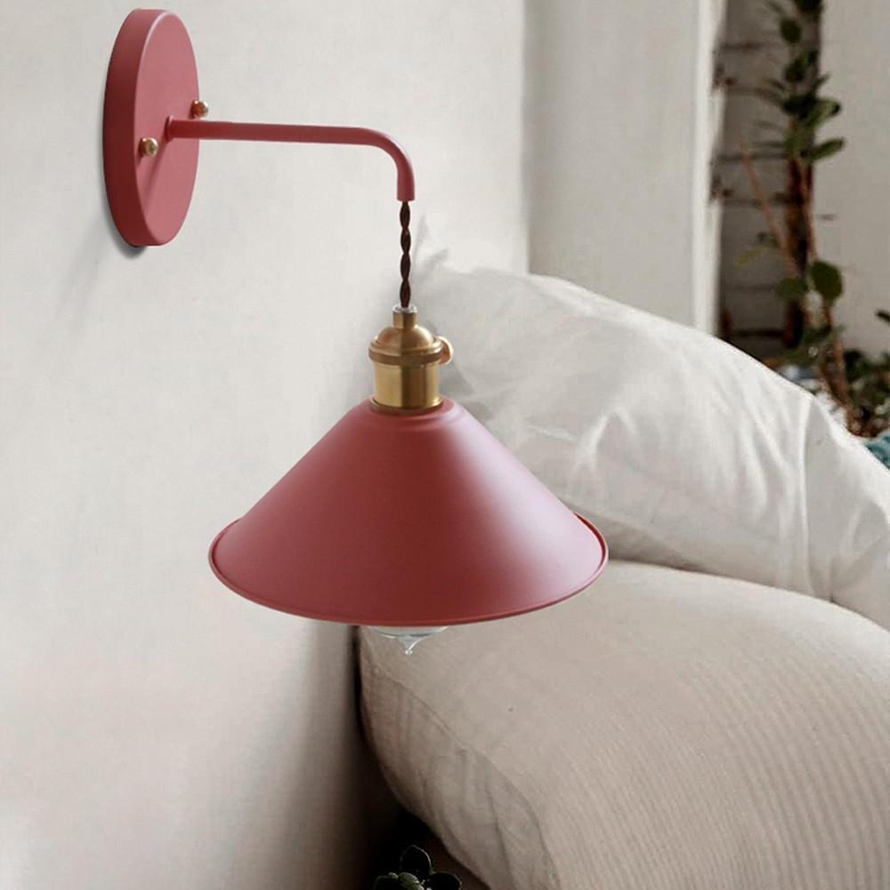 Modern Nordic Dome Wall Sconce Metal Painted LED Sidelight for Bedroom Living Room