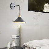 Modern Nordic Dome Wall Sconce Metal Painted LED Sidelight for Bedroom Living Room