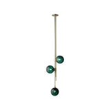 Modern Nordic Elongated Gold Pendant Light with Glass Shades for Dining and Living Areas