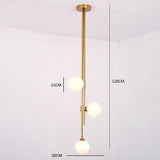 Modern Nordic Elongated Gold Pendant Light with Glass Shades for Dining and Living Areas