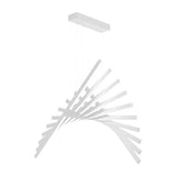 Modern Nordic Fishbone LED Chandelier Dimmable Wave Strip Pendant Light for Kitchen and Dining Room