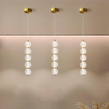 Modern Nordic Geometric LED Copper Pendant Light with Acrylic Globe Shades